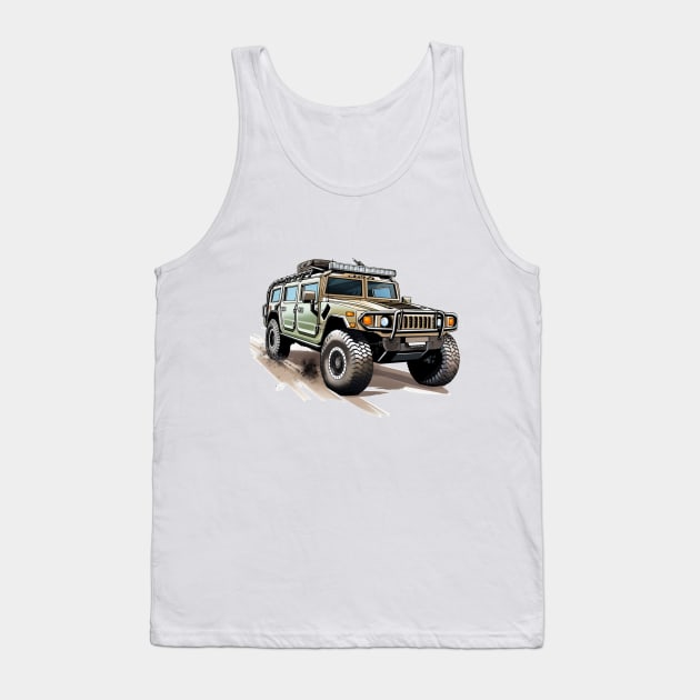 Hummer Off-road Brown Tank Top by SynchroDesign